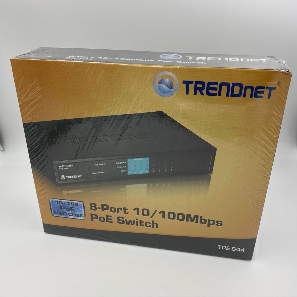 NIB Sealed TRENDnet 8‎ Port 10/100 Mbps PoE switch